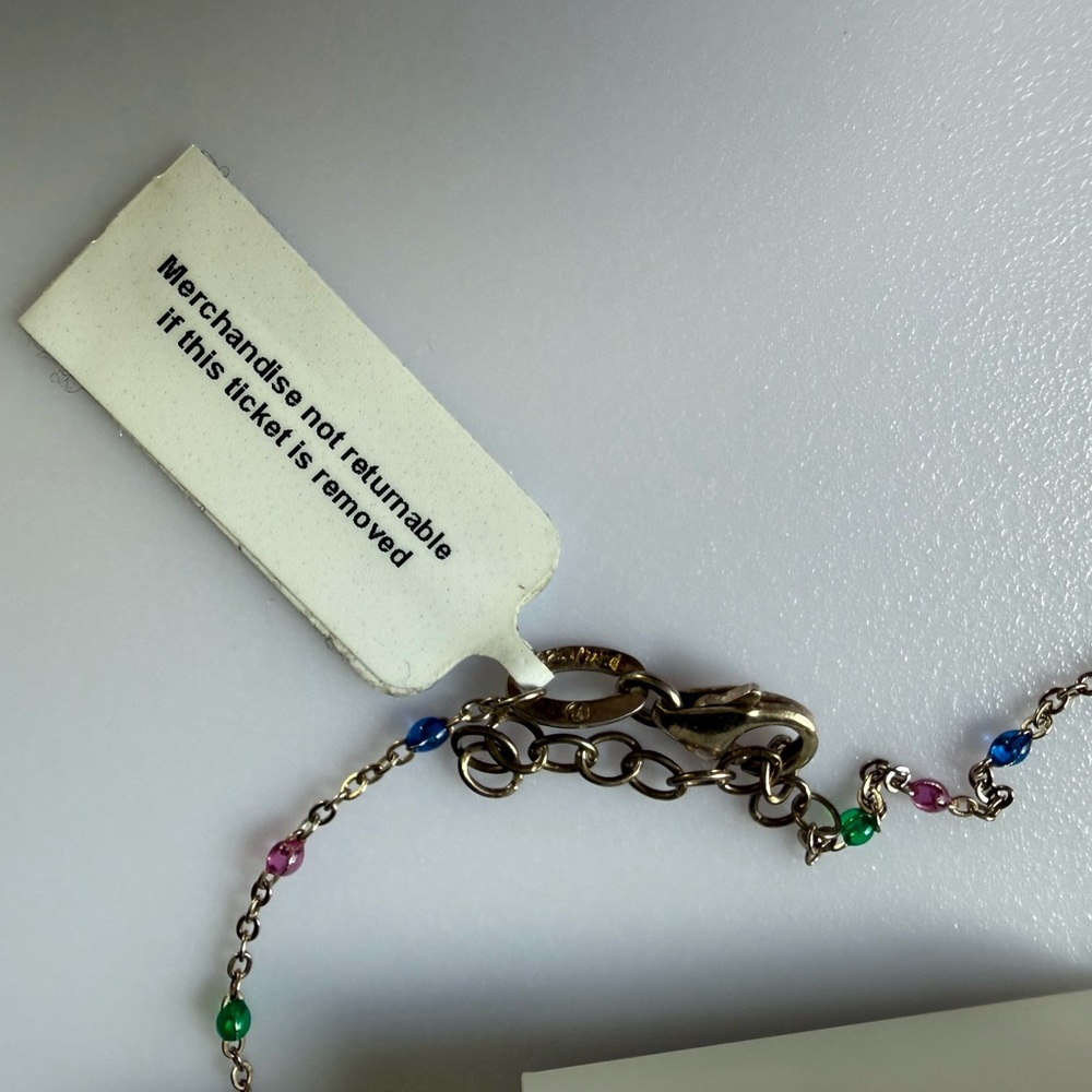 Giani Bernini Sterling Silver Rainbow Anklet - Picture 4 of 6
